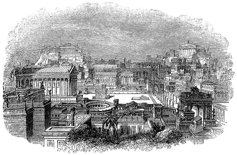 罗马论坛在罗马，意大利- 1世纪